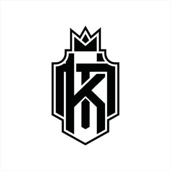 KM Logo monogram design template vector