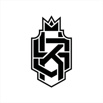 KS Logo monogram design template vector