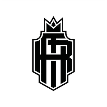 MR Logo monogram design template vector