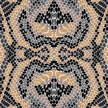 Abstract Brown Snake Skin Seamless Pattern vector