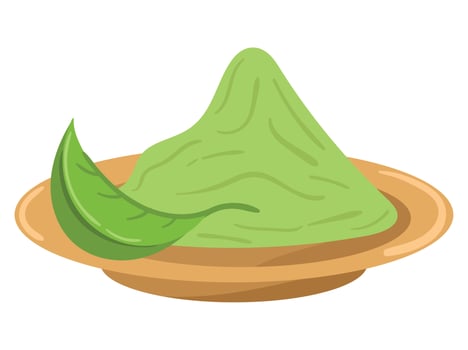 powder green tea vector