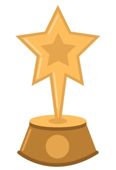 movie trophy award vector
