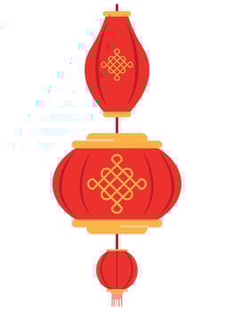 chinese lamps icon vector