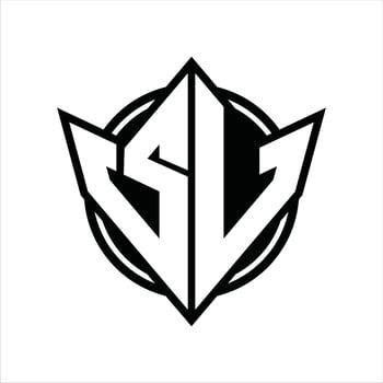 SJ Logo monogram design template vector
