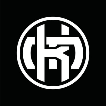 KM Logo monogram design template vector