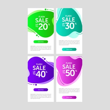 Modern and Colorful Fluid Banner Sale vector