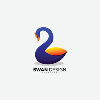 swan design logo vector illustration