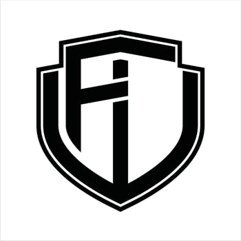 FW Logo monogram vintage design template vector
