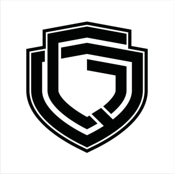 GQ Logo monogram vintage design template vector