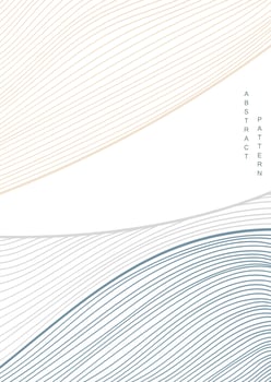 Abstract art background with line pattern vector. Curve element with geometric decoration in vintage style. vector