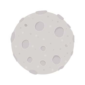moon flat icon vector
