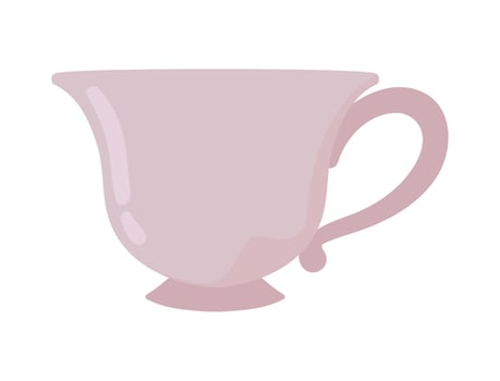 ceramic tea cup icon vector