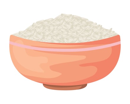 rice in a bowl vector