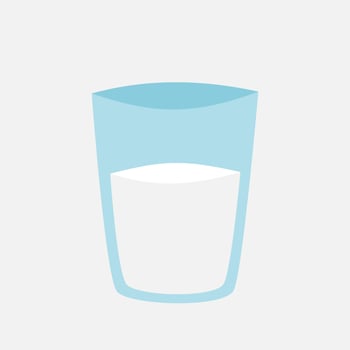 glass of milk clip art vector illustration for design decorations. food and beverage illustration.