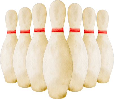 watercolor bowling pin png