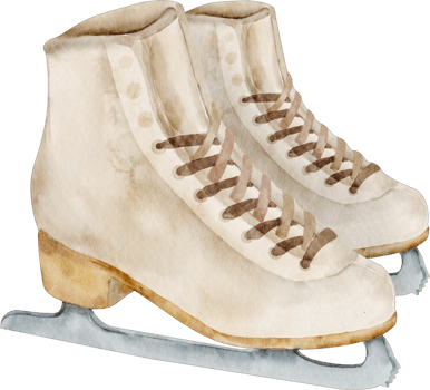 watercolor ice skate png