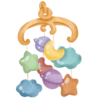 watercolor baby mobile png