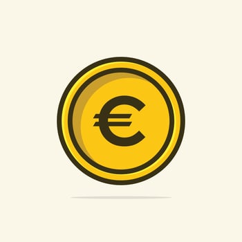 euro coin vector illustration