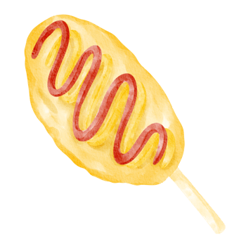 corn dog korean food png