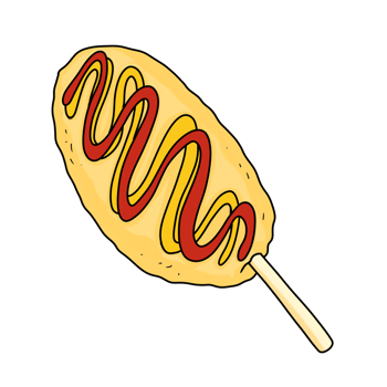 corn dog korean food png