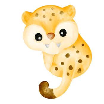 leopard watercolor wild animal png