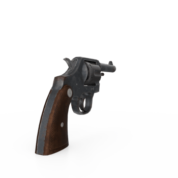 3D Rendering Of Revolver Gun png