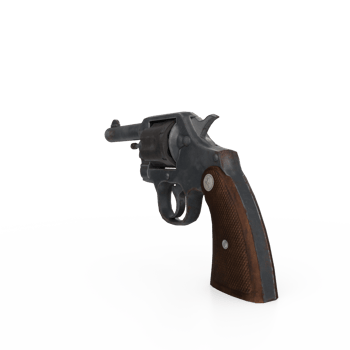 3D Rendering Of Revolver Gun png