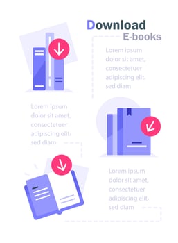 ebook download,ebook marketing,flat design icon vector illustration