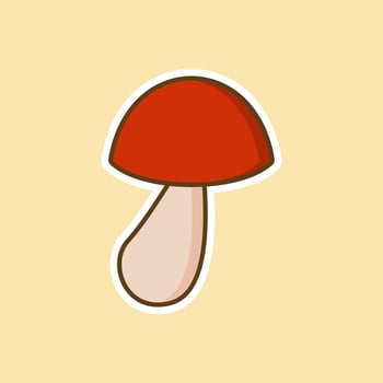 mushroom flat design vector illustration. fungus icon