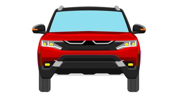 premium suv car in bright color vector, realistic car flat bright color vector illustration