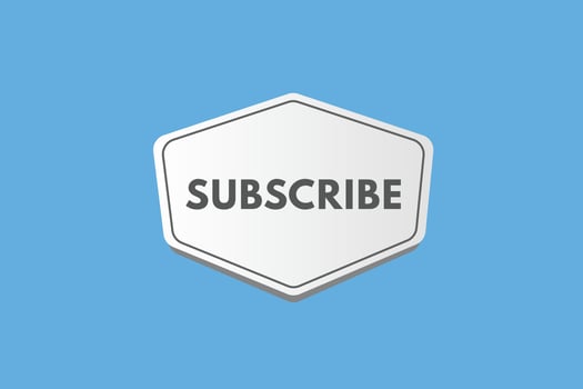 subscribe text Button. subscribe Sign Icon Label Sticker Web Buttons vector