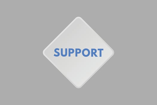 support text Button. support Sign Icon Label Sticker Web Buttons vector