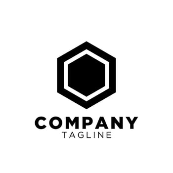 hexagonal geometric simple logo. Vector Logo