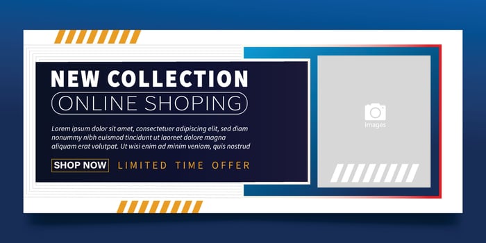 Web banner template vector