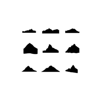 mountain hill silhouette creative design vector