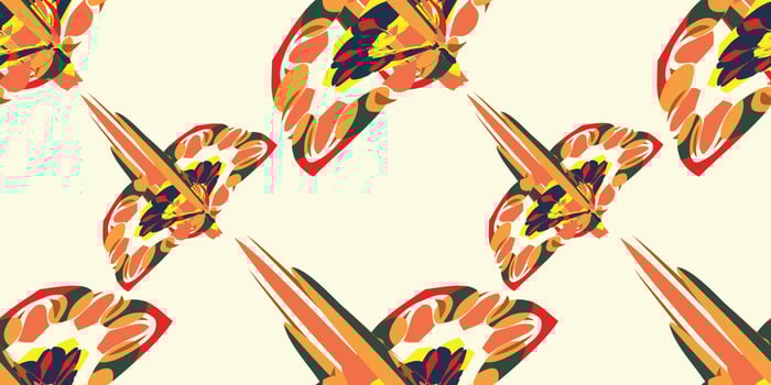 Modern abstract flower, leaf, seamless pattern. designed with creative ideas vector
