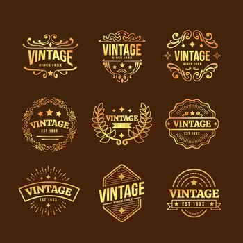 Gold Vintage Style Badge vector