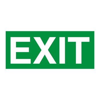 Exit Sign on Transparent Background png