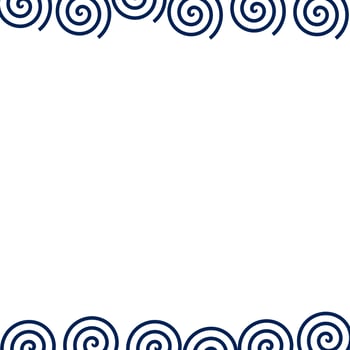 Spiral shape border template vector
