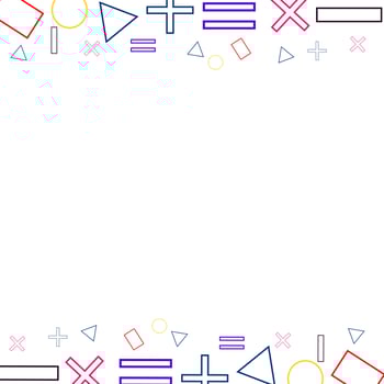 Math border background template vector