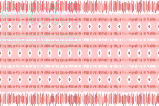 Carpet ethnic ikat pattern red. Geometric ethnic ikat seamless pattern in tribal. Mexican style. vector