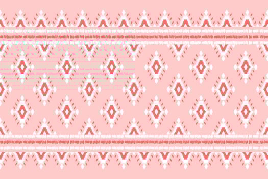 Carpet ethnic ikat pattern red. Geometric ethnic ikat seamless pattern in tribal. Mexican style. vector
