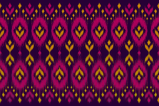 Carpet ethnic ikat pattern art. Geometric ethnic ikat seamless pattern in tribal. Mexican style. vector