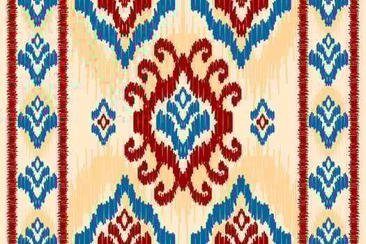 Beautiful ethnic tribal pattern art. Ethnic ikat seamless pattern. American and Mexican style. vector