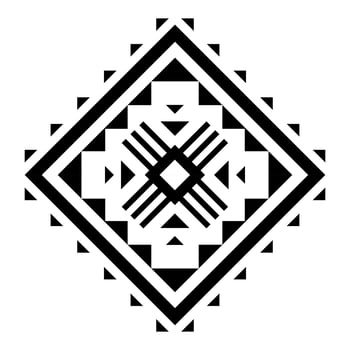 Geometric ethnic pattern art. American, Mexican style. Background Aztec tribal ornament. Design for fabric, clothing, textile, logo, symbol. vector