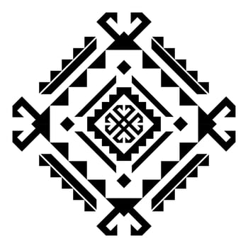 Geometric ethnic pattern art. American, Mexican style. Background Aztec tribal ornament. Design for fabric, clothing, textile, logo, symbol. vector