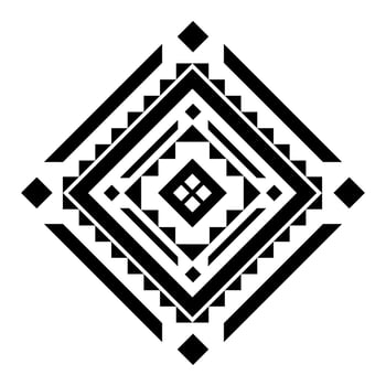 Geometric ethnic pattern art. American, Mexican style. Background Aztec tribal ornament. Design for fabric, clothing, textile, logo, symbol. vector