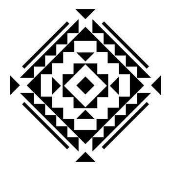 Geometric ethnic pattern art. American, Mexican style. Background Aztec tribal ornament. Design for fabric, clothing, textile, logo, symbol. vector