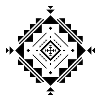 Geometric ethnic pattern art. American, Mexican style. Background Aztec tribal ornament. Design for fabric, clothing, textile, logo, symbol. vector