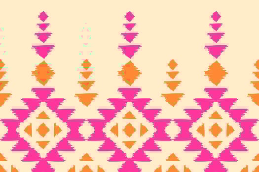 Abstract ethnic ikat background. Geometric seamless pattern in tribal. Fabric Indian style. vector
